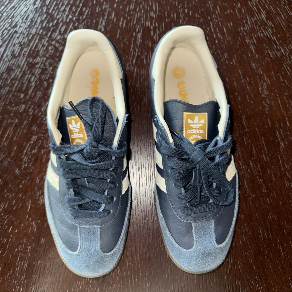 Adidas Navy and White Sambas